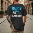 Daddy Is My Hero Police Toddler Police Officer Cop Boys Kids Men's Back Print T-Shirt