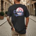 Daddy Of Rookie 1st Birthday Baseball Theme Matching Party Men's Back Print T-Shirt Daddy Of Rookie 1st Birthday Baseball Theme Matching Party Men's Back Print T-Shirt