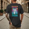 Daddy Shark Retro Vintage Dad Men's Back Print T-Shirt