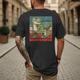 Daddysaurus Father's Day Best Dad T-Rex Papa Men's Back Print T-Shirt