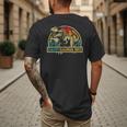 Daddysaurus Rex Dinosaur Daddy Saurus Rex Family Matching Men's Back Print T-Shirt