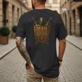 Faithful Warrior Man Of God Christian Men Knight Armor Dad Men's Back Print T-Shirt Faithful Warrior Man Of God Christian Men Knight Armor Dad Men's Back Print T-Shirt
