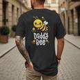 Family Bee Shirts Dad Daddy First Bee Day Outfit Birthday Men's Back Print T-Shirt