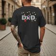 Father's Day Dad Astronaut Space Birthday Planets Daddy Men's Back Print T-Shirt
