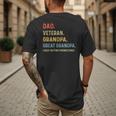 Fathers Day Dad Veteran Grandpa Great Grandpa Men's Back Print T-Shirt