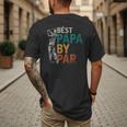 Fathers Day Golfer Dad Golfing Best Papa By Par Golf Men's Back Print T-Shirt Fathers Day Golfer Dad Golfing Best Papa By Par Golf Men's Back Print T-Shirt