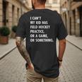 Field Hockey Mom And Dad Practice Game Men's Back Print T-Shirt