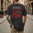 My First Valentine As Dad 2025 For a Proud New Father Men's Back Print T-Shirt