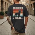 Frenchie Dad Retro French Bulldog Lover Daddy Men Men's Back Print T-Shirt
