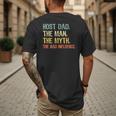 Host Dad The Man Myth The Bad Influence Retro Men's Back Print T-Shirt