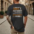 Humor Daddy Mommy Back Off I Have a Crazy Daughter Men's Back Print T-Shirt