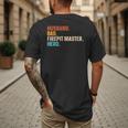 Husband Dad Firepit Master Hero Men's Back Print T-Shirt
