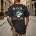 I'm Aging Like a Fine Cigar Skull Dad Retro Adult Men's Back Print T-Shirt