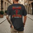 I'm Dad Grandpa Retired Firefighter Nothing Scares Me Men's Back Print T-Shirt