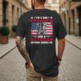 I'm A Dad Grandpa And Veteran Papa Grandpa Fathers Day Men Men's Back Print T-Shirt