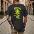 I'm Not Yelling This Is Just My Softball Dad Voice Men's Back Print T-Shirt