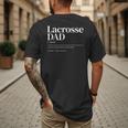 Lacrosse Quote Definition Men Dad Men's Back Print T-Shirt