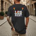 Leg Rest Naughty Dad Joke Vagitarian Lesbian Men's Back Print T-Shirt