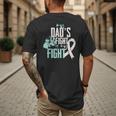 Lung Cancer Dad Ribbon Men's Back Print T-Shirt
