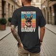 Malinois Dad Maligator Daddy Belgian Malinois Men's Back Print T-Shirt