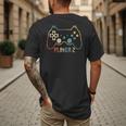 Matching Gamer Tee For Dad Mom & Kids Player 123 Men's Back Print T-Shirt