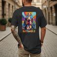 Mom & Dad Of a Basshole Basset Hound With Glasses -Adults Short Sleeve Men's Back Print T-Shirt