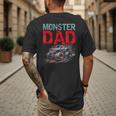 Monster Truck Dad Father's Day Men Men's Back Print T-Shirt