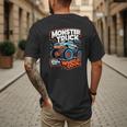 Monster Truck Dad Wheelie Cool Like Normal Dad Men's Back Print T-Shirt