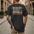 Nerdy Dads Build Character Retro Fathers Day Daddy Papa Men Men's Back Print T-Shirt