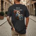 Old Buzzard Bird Old Man Grandpa Recliner Dads Joke Men's Back Print T-Shirt