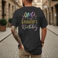 OMG It's My Daughter's Birthday Happy Bday Tie Dye Mom Dad Small Men's Back Print T-Shirt