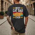Orange Cat Best Cat Dad Ever Orange Tabby Cat Men's Back Print T-Shirt Orange Cat Best Cat Dad Ever Orange Tabby Cat Men's Back Print T-Shirt