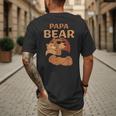 Papa Bear Bears Animal Pun Lover Dad Father Daddy Father's Men's Back Print T-Shirt