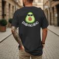 Papacado Avocado Dad Daddy Father's Day Men's Back Print T-Shirt