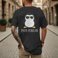 Penguin Papa Father's & Cute Dad Men's Back Print T-Shirt