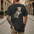 Pitbull I Love Dad Pit Bull Terrier Pettie Dog Owner Father Men's Back Print T-Shirt