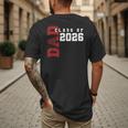 Proud Dad Of Class Of 2026 Graduate Men's Back Print T-Shirt