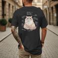 Ragdoll Cat Anatomy Cute Pet Mom Dad Cream Bicolor Men's Back Print T-Shirt Ragdoll Cat Anatomy Cute Pet Mom Dad Cream Bicolor Men's Back Print T-Shirt