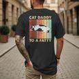 Retro Fat Chonk Dad Tee Cat Daddy To A Fatty Men's Back Print T-Shirt