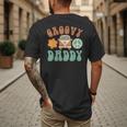 Retro Groovy Daddy Matching Family Birthday Party Men's Back Print T-Shirt