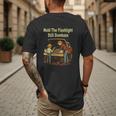 Retro Hold The Flashlight Still Dumbass Car Fixing Dad Son Men's Back Print T-Shirt