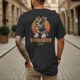 Retro Miniature Schnauzer Dad Vintage Dog Lovers Men's Back Print T-Shirt