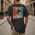 Retro Snowboard Dad Snowboarding Father Snowboarder Dad Men's Back Print T-Shirt