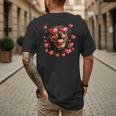 Rottweiler Heart Glasses Cute Rottie Dog Lover Mom Dad Kids Men's Back Print T-Shirt