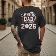 Senior Dad Class Of 2026 Graduate Baseball 2026 Graduation Men's Back Print T-Shirt
