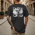 Shiba Inu Dog Dad Mom Graphic Selfie UFOs Weird Aliens Men's Back Print T-Shirt