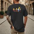 The Simpsons Father's Day Homer And Kids Bike Ride With Dad Men's Back Print T-Shirt The Simpsons Father's Day Homer And Kids Bike Ride With Dad Men's Back Print T-Shirt