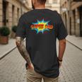 Super Dad Family Matching Superhero Comics Set Fathers Day Men's Back Print T-Shirt