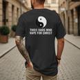 Thicc Dads Who Vape For Christ Father Day Men's Back Print T-Shirt