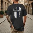 Thin Blue Line Proud Dad Police Family T-Shirt Men's Back Print T-Shirt Thin Blue Line Proud Dad Police Family T-Shirt Men's Back Print T-Shirt